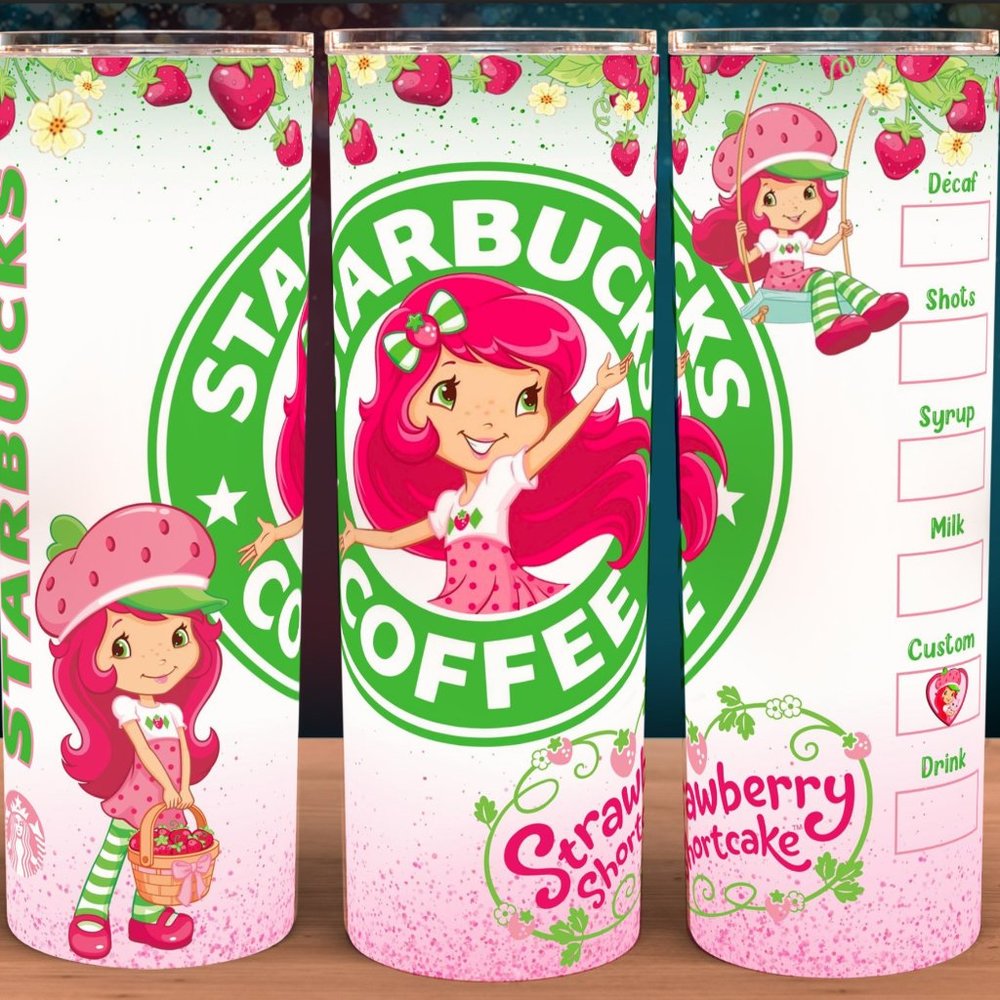 Strawberry Shortcake Starbucks Coffee Cup Tumbler 20oz